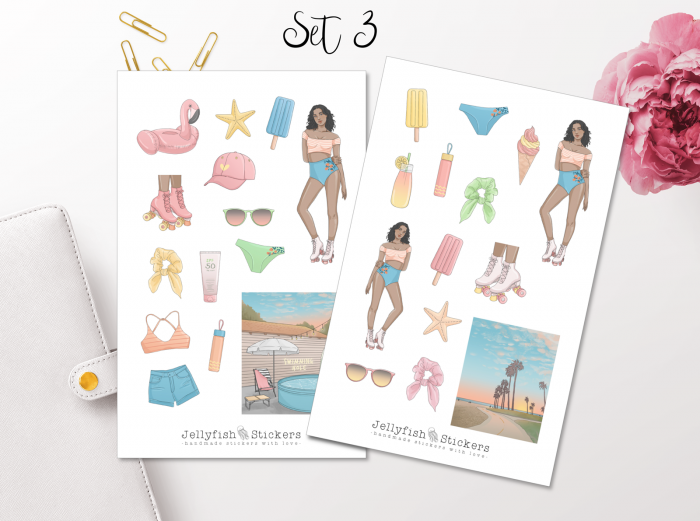 Girls Summer Sticker Set